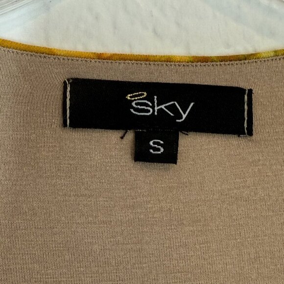 Vintage Y2K Sky Silk Dress Boho Animal Print Chain Detail Bodycon Club Small - Picture 8 of 10